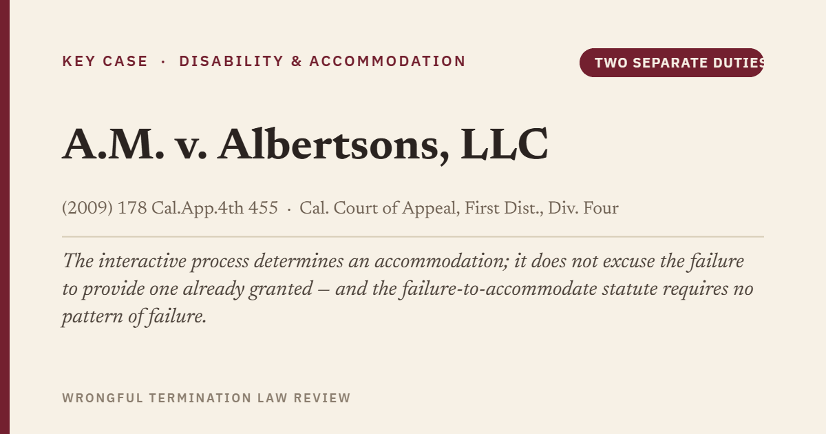 A.M. v. Albertsons, LLC (2009) 178 Cal.App.4th 455