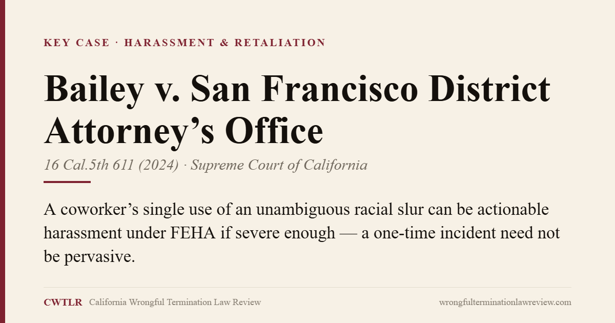 Bailey v. San Francisco District Attorney’s Office, 16 Cal.5th 611 (2024) · Supreme Court of California