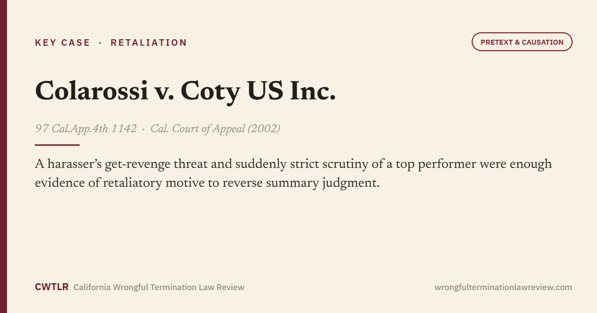 Colarossi v. Coty US Inc., 97 Cal.App.4th 1142