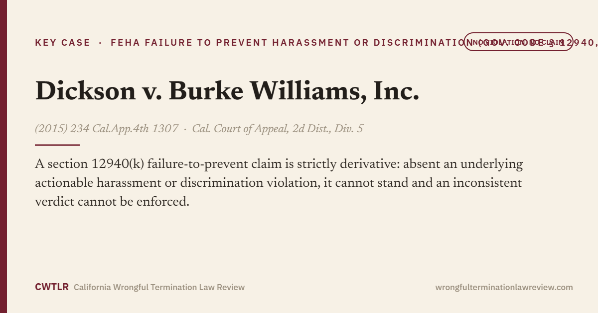Dickson v. Burke Williams, Inc., (2015) 234 Cal.App.4th 1307