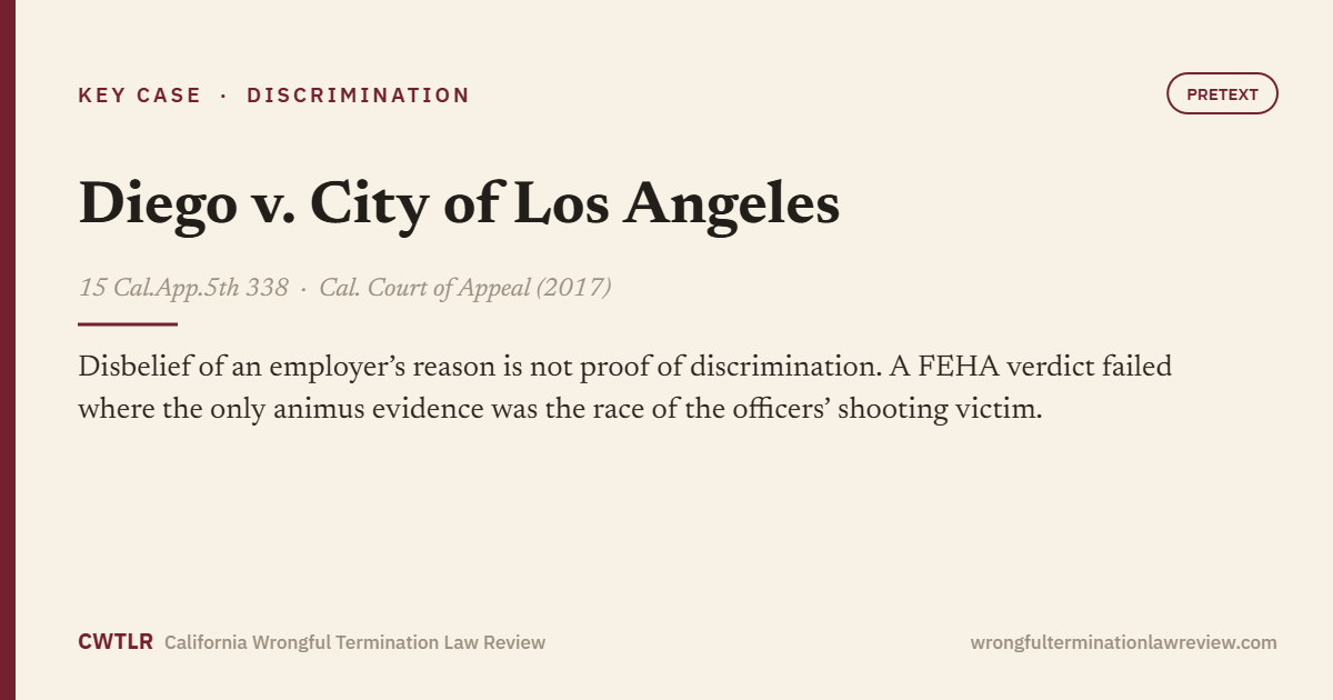 Diego v. City of Los Angeles, 15 Cal.App.5th 338