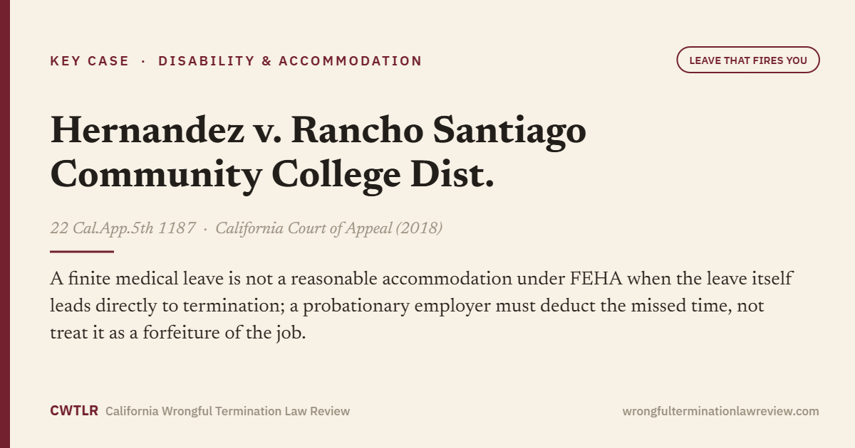 Hernandez v. Rancho Santiago Community College Dist., 22 Cal.App.5th 1187