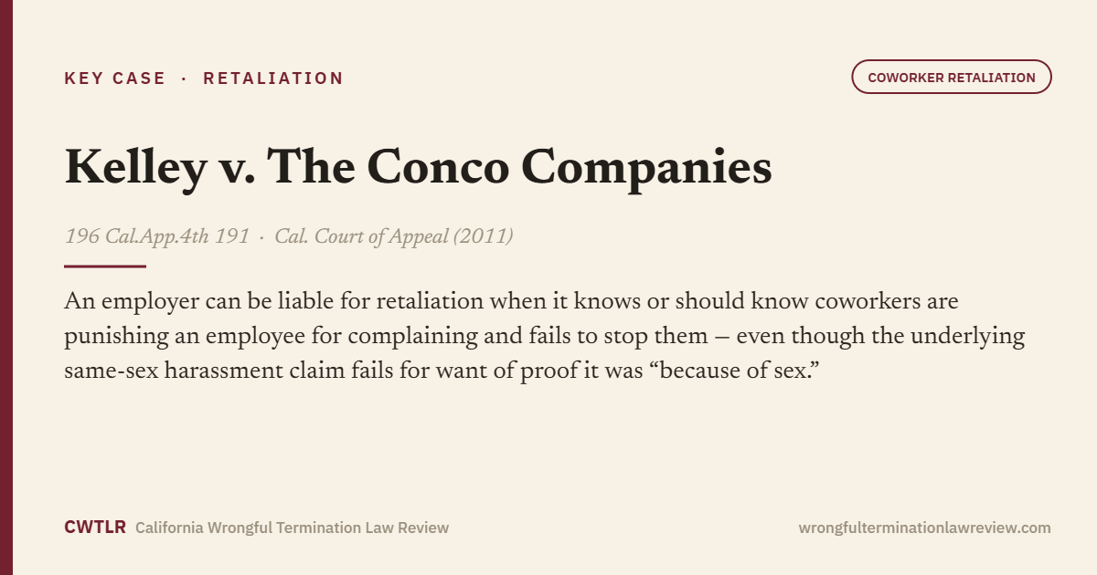 Kelley v. The Conco Companies, 196 Cal.App.4th 191