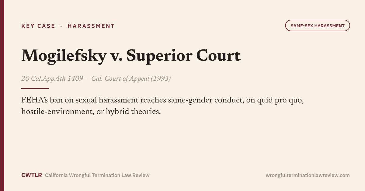 Mogilefsky v. Superior Court, 20 Cal.App.4th 1409