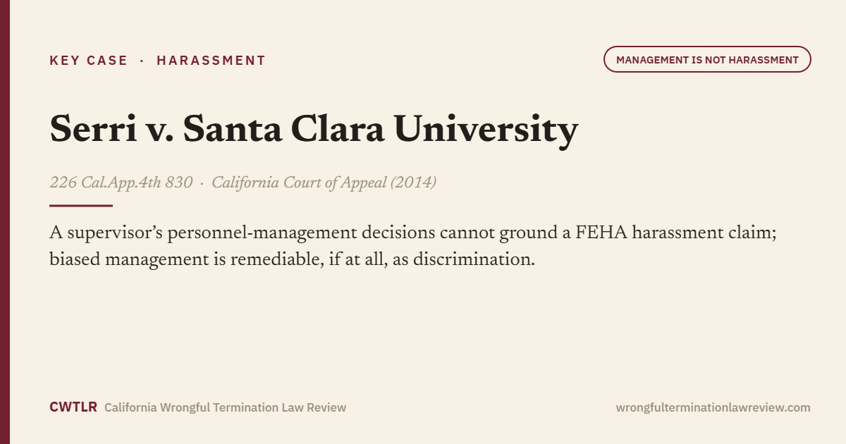Serri v. Santa Clara University, 226 Cal.App.4th 830