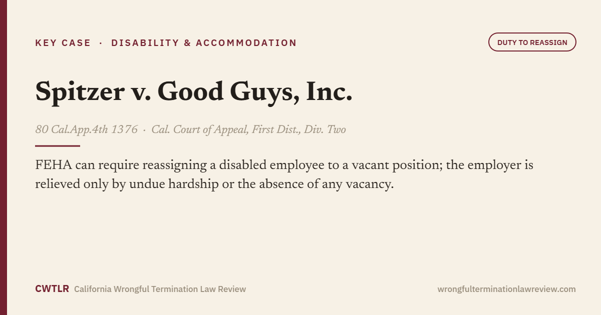 Spitzer v. Good Guys, Inc., 80 Cal.App.4th 1376