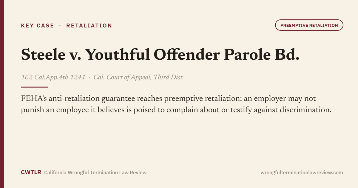 Steele v. Youthful Offender Parole Bd., 162 Cal.App.4th 1241