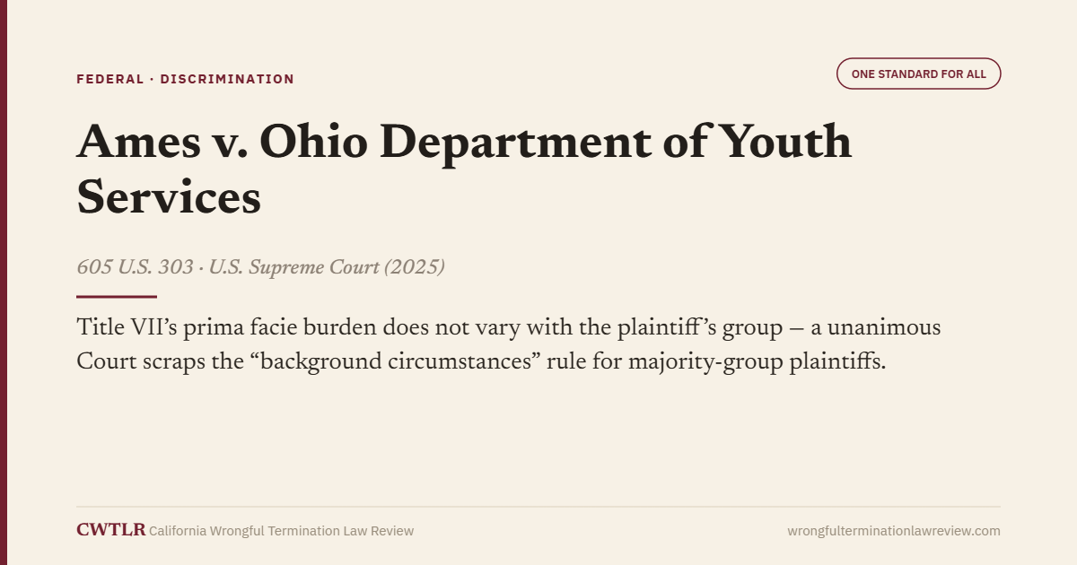 Ames v. Ohio Department of Youth Services hero card