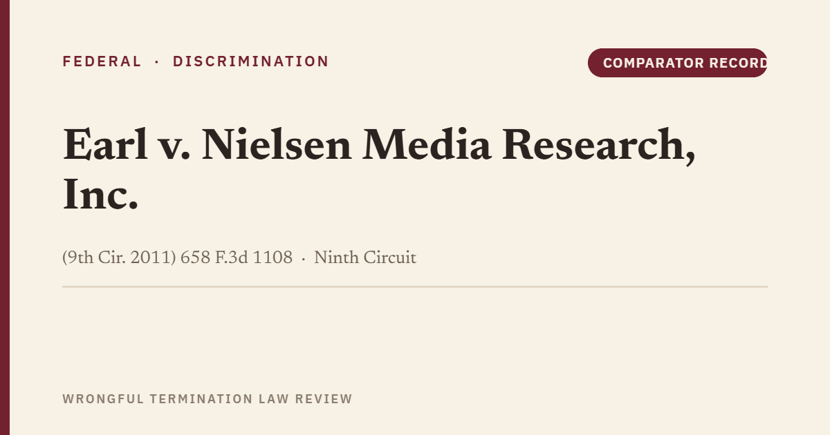 Earl v. Nielsen Media Research, Inc. (9th Cir. 2011) 658 F.3d 1108