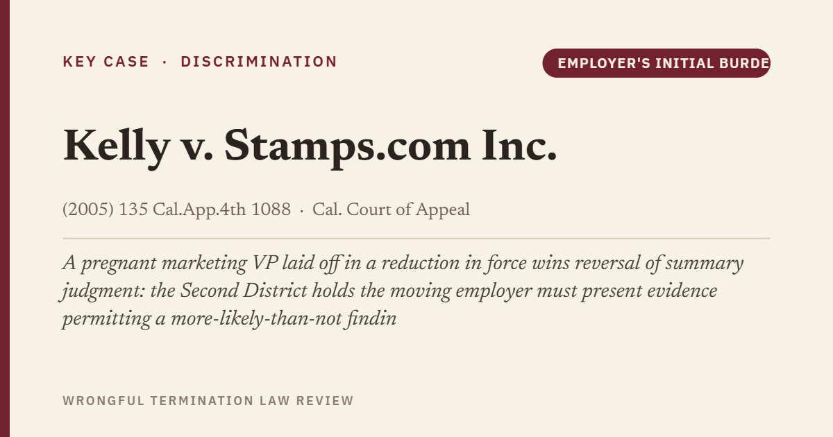 Kelly v. Stamps.com Inc. (2005) 135 Cal.App.4th 1088