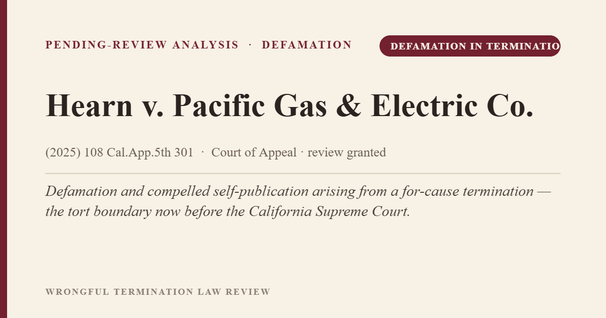Hearn v. Pacific Gas & Electric Co.